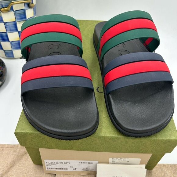 Men’s Gucci, Agrado  double strap sandals size 13 made in Italy - Picture 1 of 11